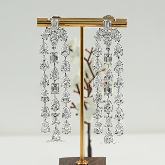 Multi Lab Diamond Chandelier Earrings Earrings