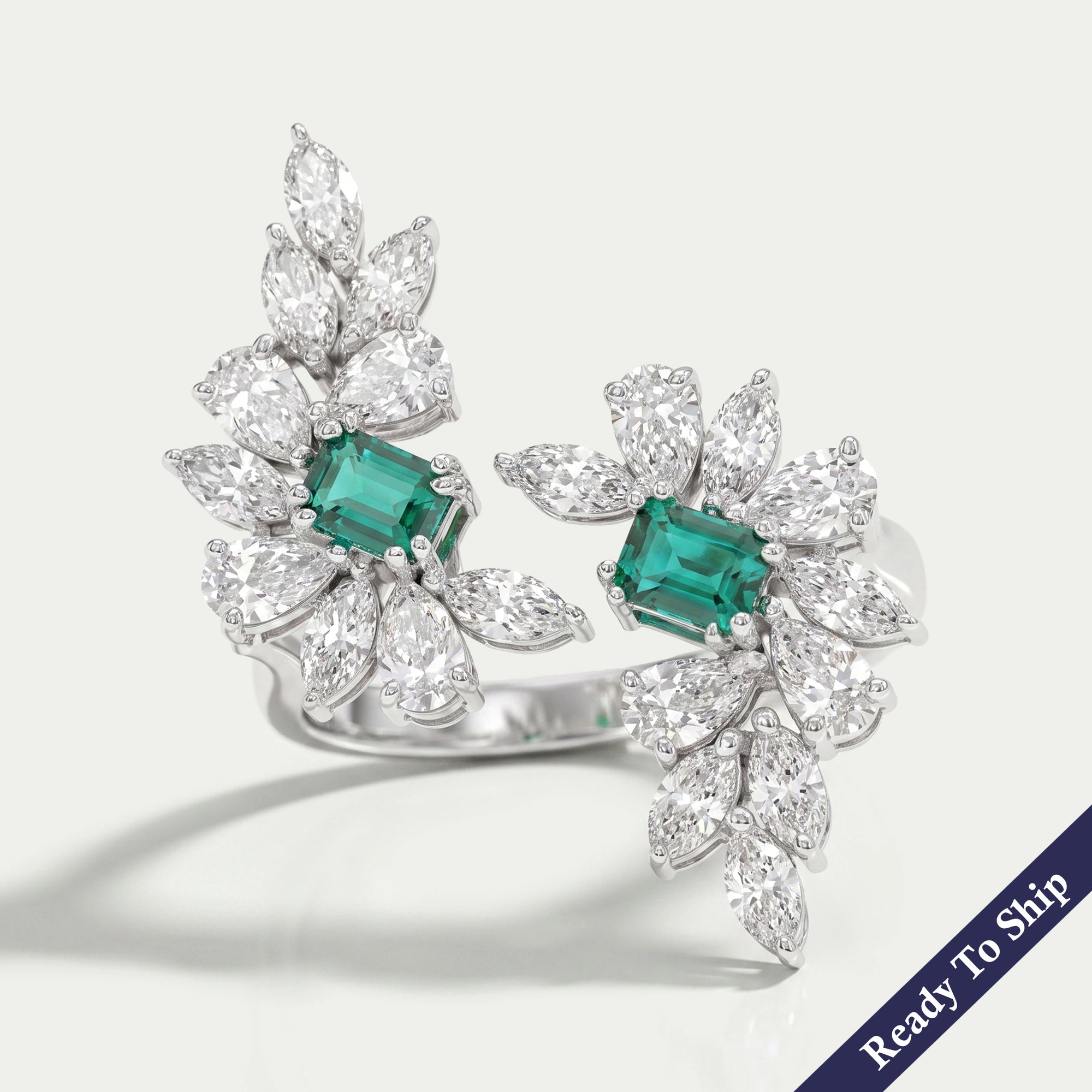 Multi Shape Lab Diamond Bypass Ring