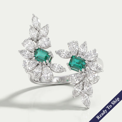 Multi Shape Lab Diamond Bypass Ring
