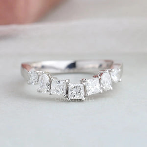 7 Stone Multi Shape Diamond Wedding Ring