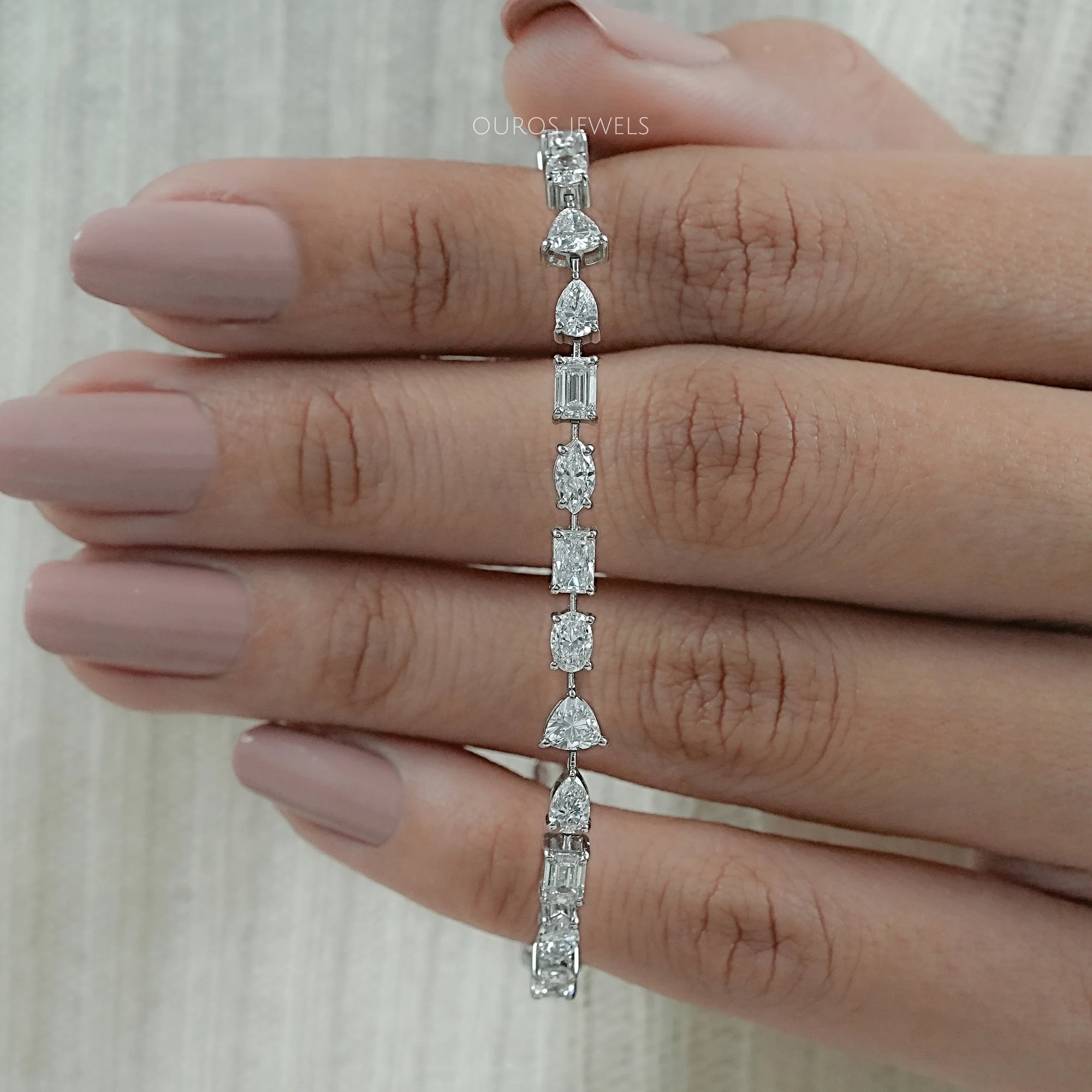 Multi Shape Lab Diamond Linked Bracelet Bracelet