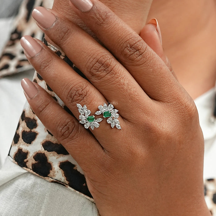 Multi Shape Lab Diamond Bypass Ring