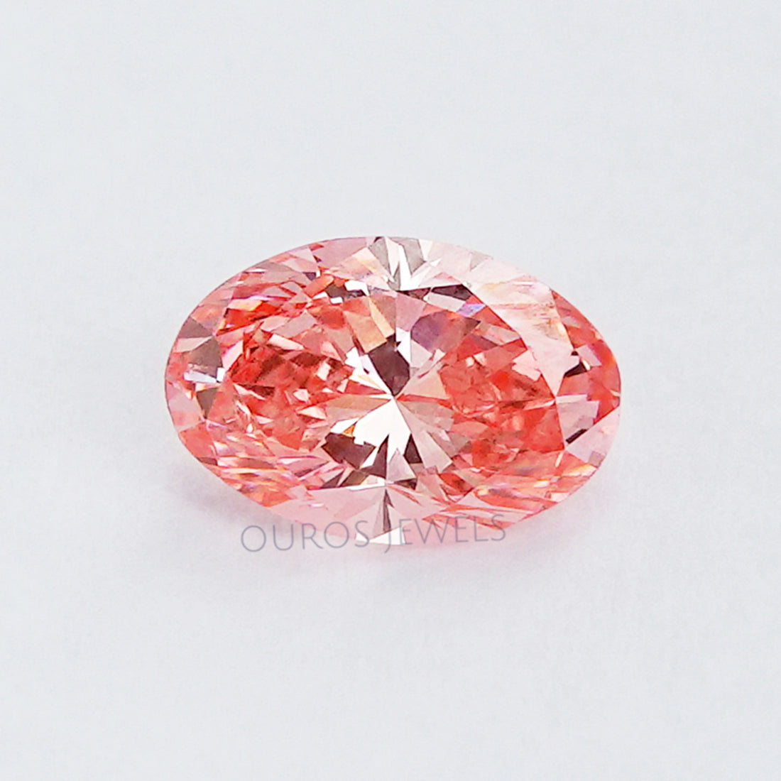 0.60 Carat Pink Oval Cut Lab Diamond Loose