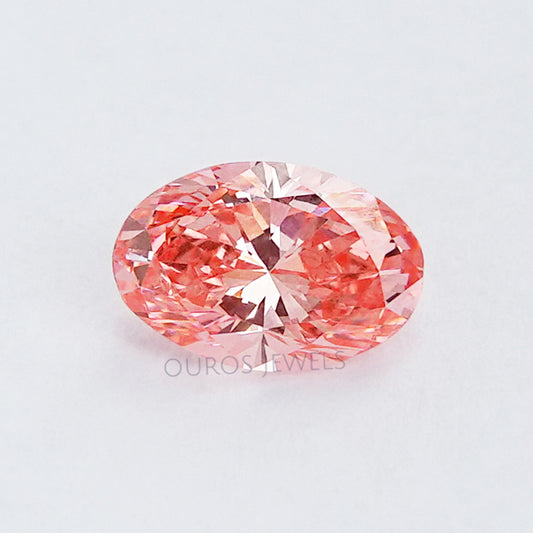 0.60 Carat Pink Oval Cut Lab Diamond Loose