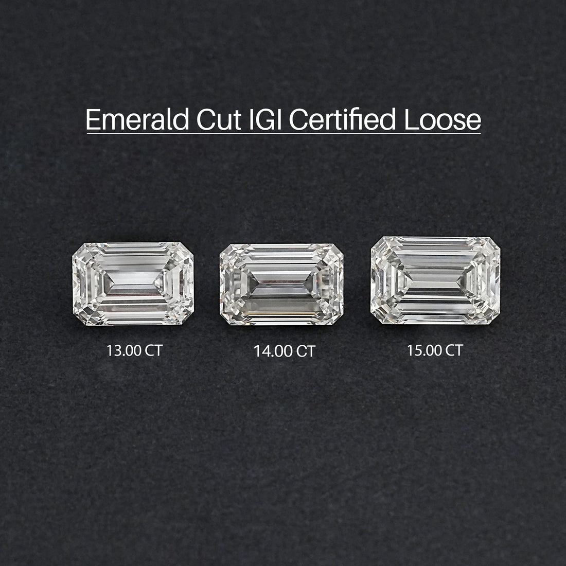 Certified Emerald Cut Lab Grown Diamond Loose