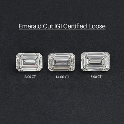Certified Emerald Cut Lab Grown Diamond Loose