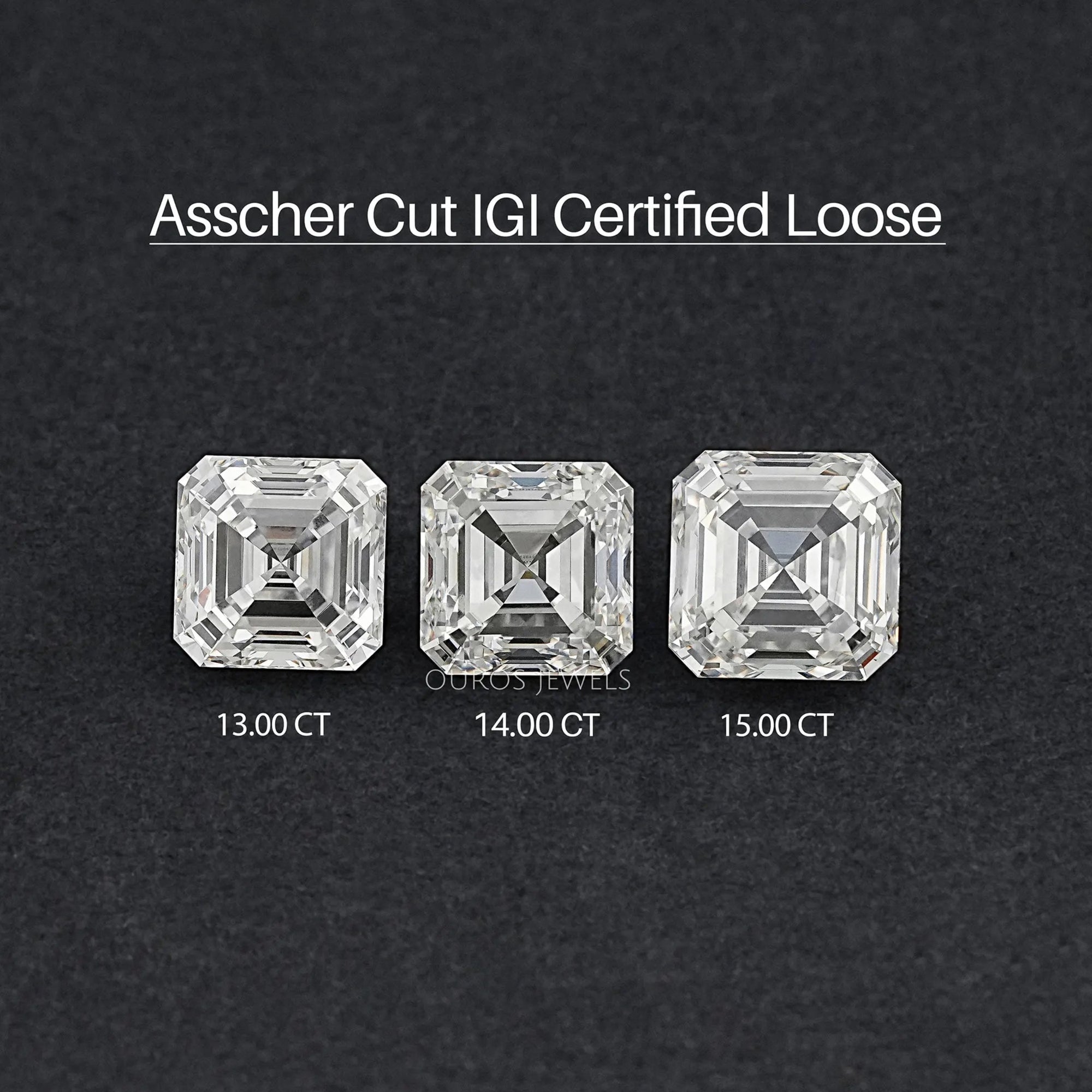 Certified Asscher Cut Lab Grown Diamond Loose