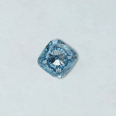 Blue Cushion Cut Lab Diamond With 5.00 Carat