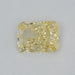 front view of 2.15 carat yellow radiant cut lab grown diamond loose stone