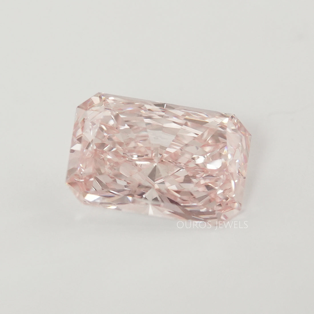 Fancy Vivid Pink Radiant Shape Lab Grown Diamond