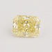 front view of fancy yellow radiant cut lab created diamond loose
