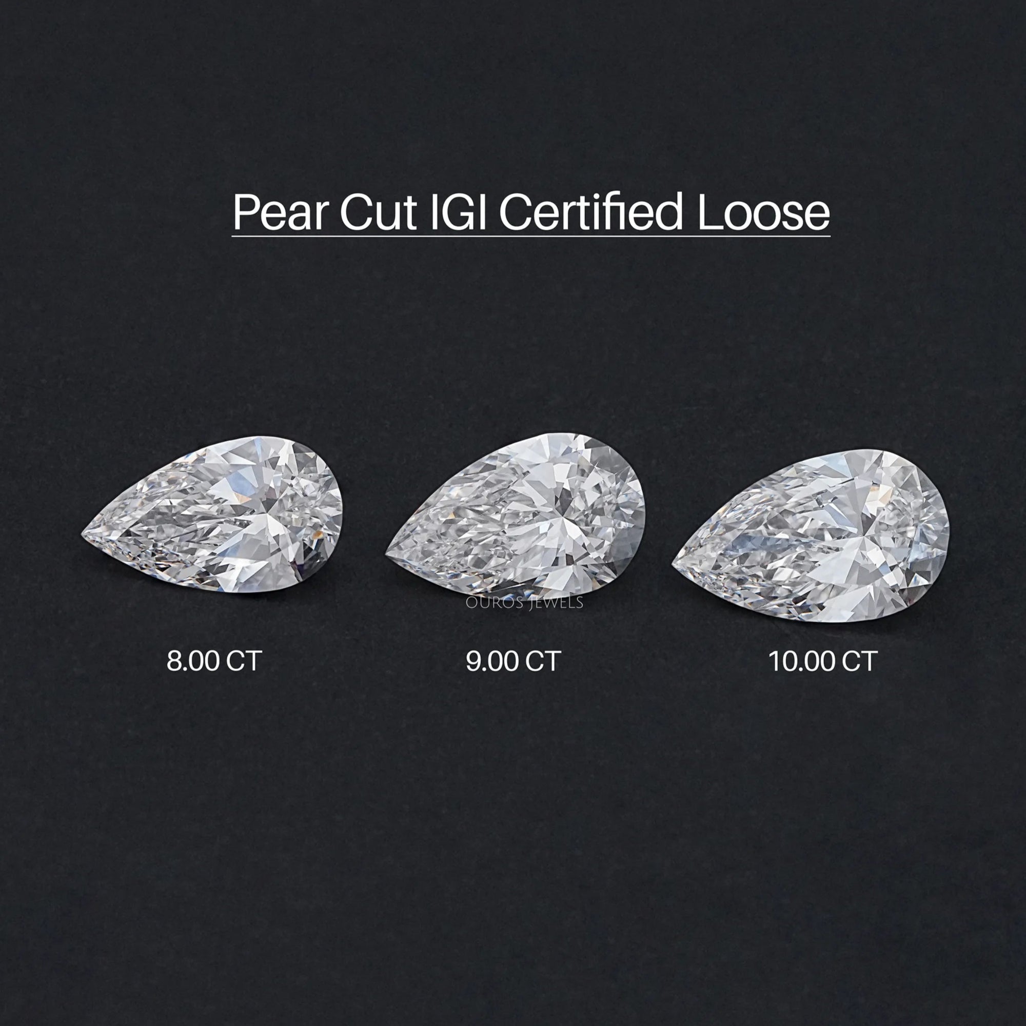 Certified Pear Cut Lab Grown Diamond Loose