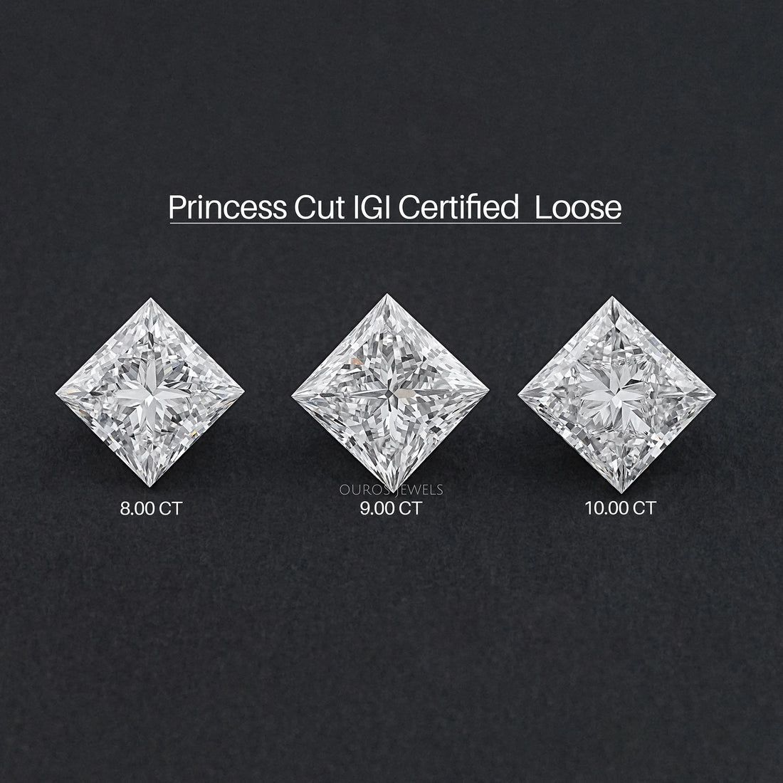 Cerified Princess Cut Lab Grown Diamond