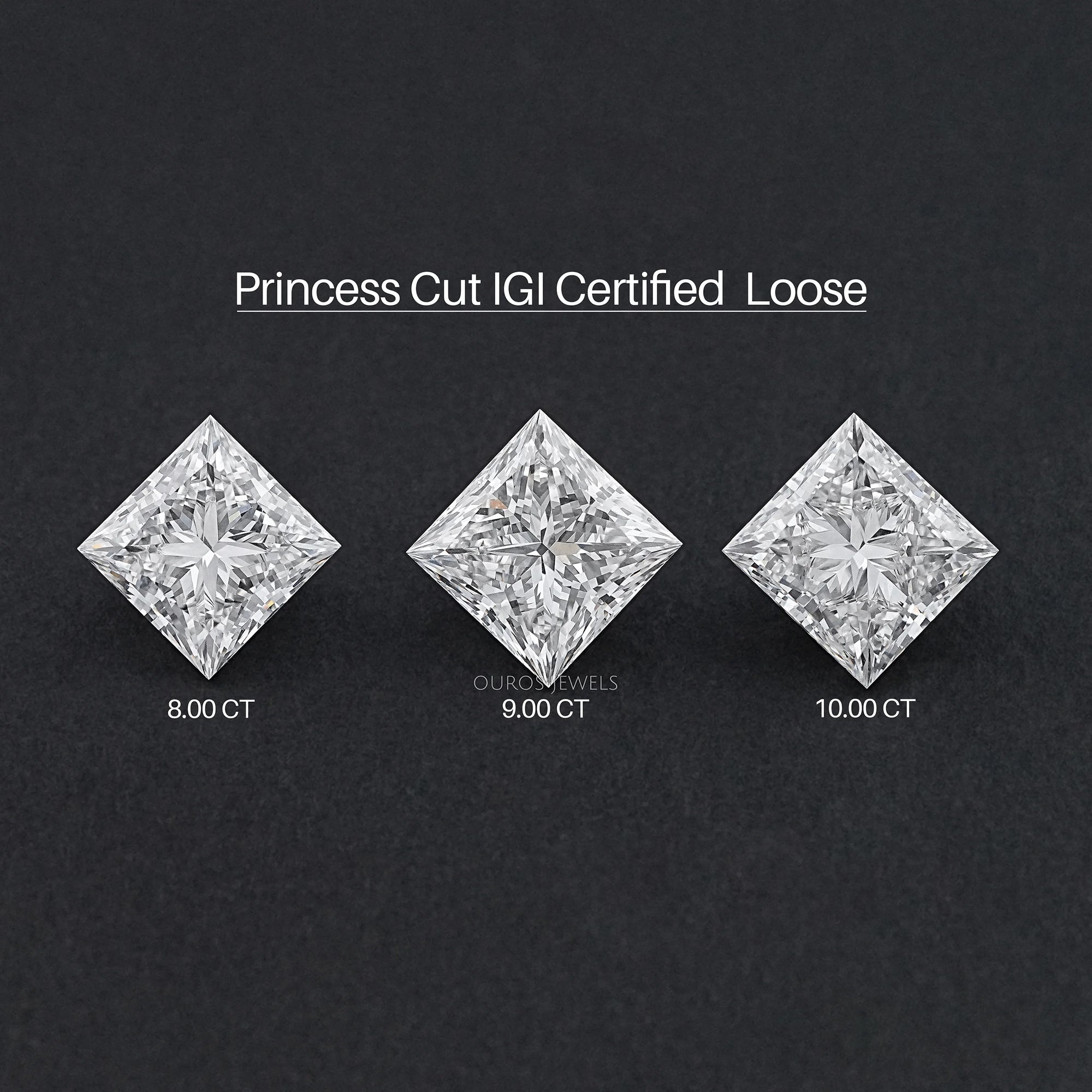 Cerified Princess Cut Lab Grown Diamond