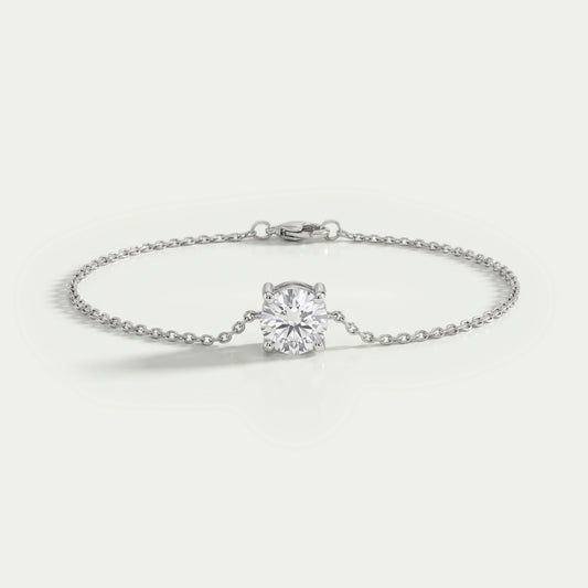 Old European Round Diamond Solitaire Bracelet