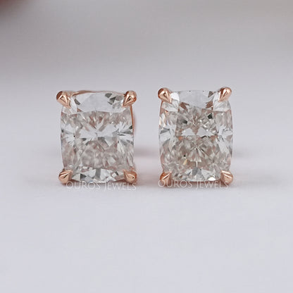 Elongated Cushion Cut Lab Grown Stud Earring