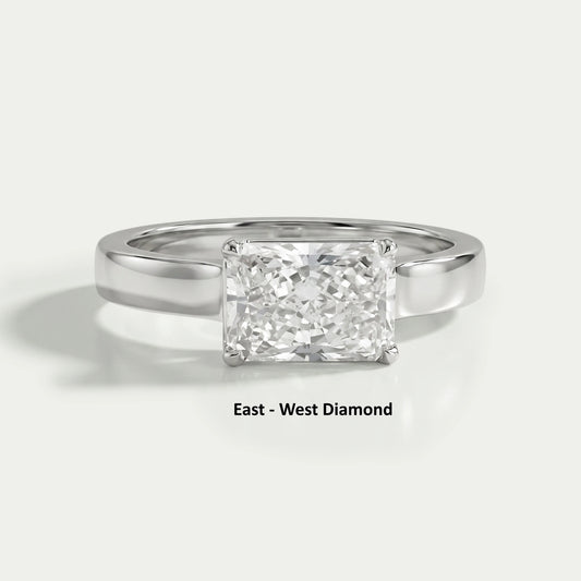 Radiant Lab Diamond Solitaire Engagement Band Ring