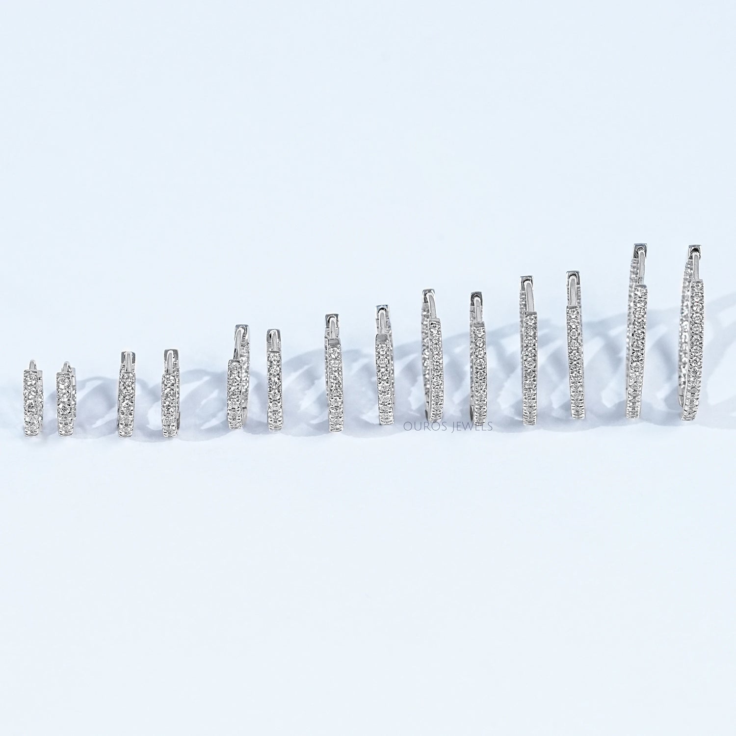 Lab Grown Round Diamond Hoop Earrings Earring
