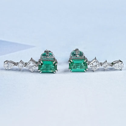 Gemstone Emerald Multi Shape Drop Earrings Earring