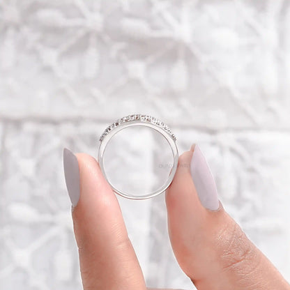 Fancy Brown Round Diamond Pave Set Engagement Ring Ring