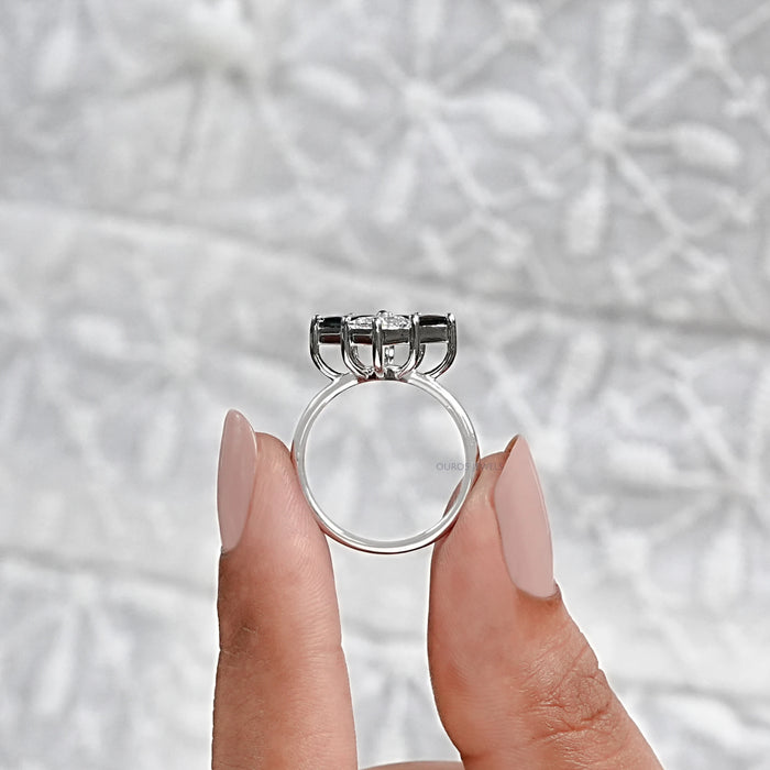 Black Princess Lab Diamond Anniversary Ring