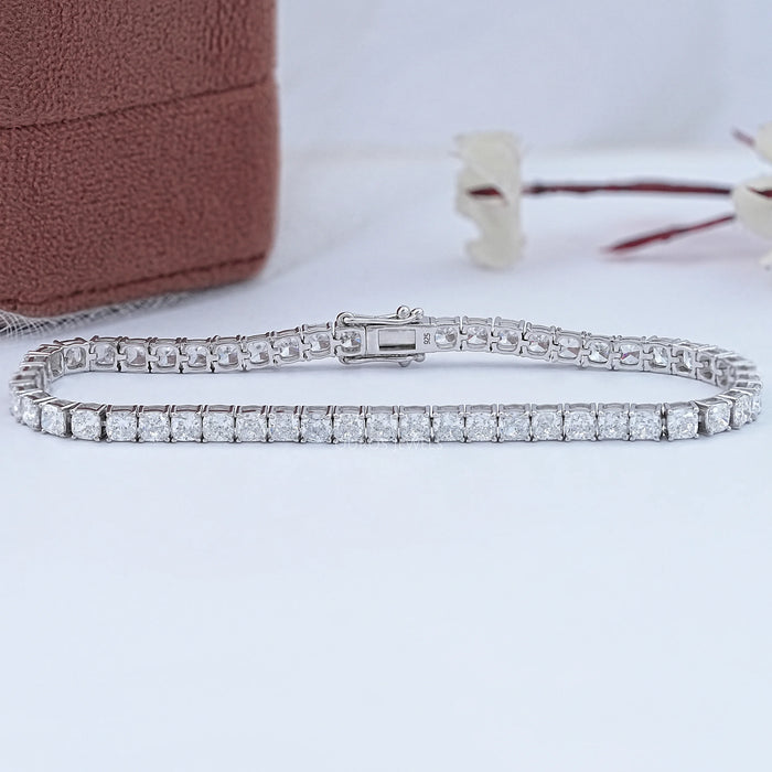 Cushion Lab Grown Diamond Tennis Bracelet