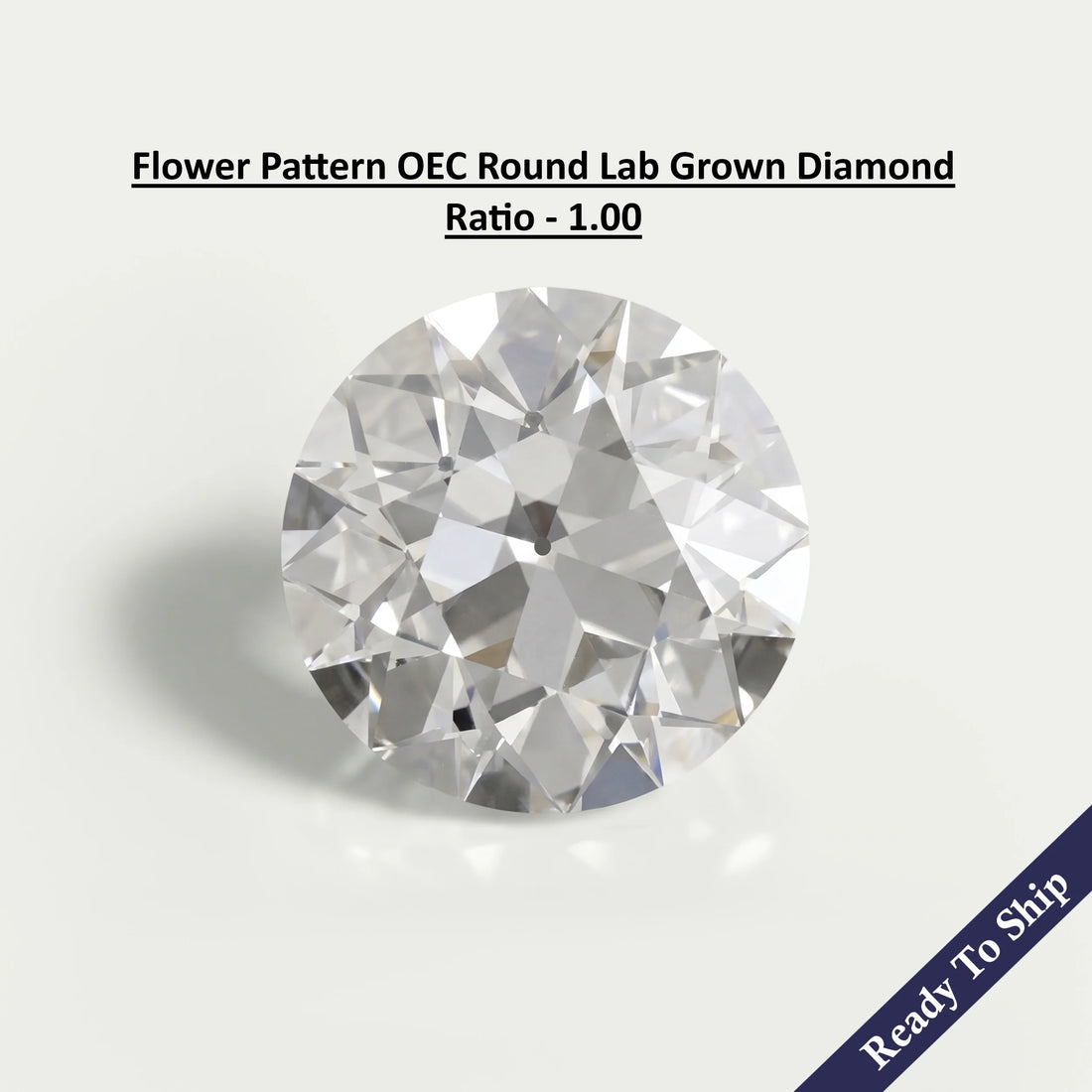 Flower Pattern Old European Round Cut Loose Diamond Loose