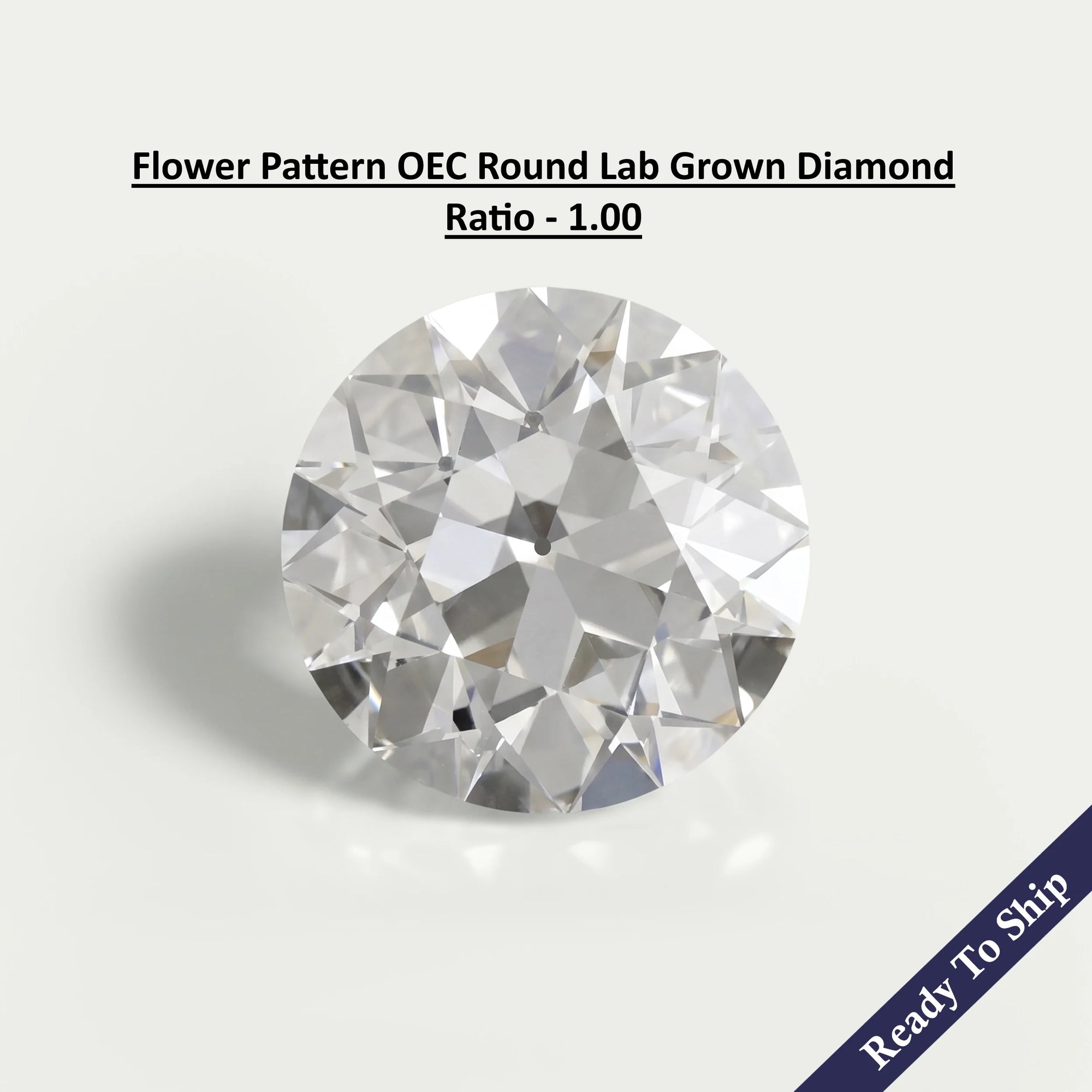 Flower Pattern Old European Round Cut Loose Diamond Loose