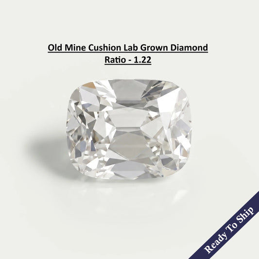 3.40 CT Lab Grown Old Mine Cushion Cut Diamond