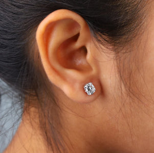 Cushion Cut Lab Diamond Stud Earrings