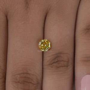 1.25 Carat Yellow Octagon Cut Lab Grown Diamond