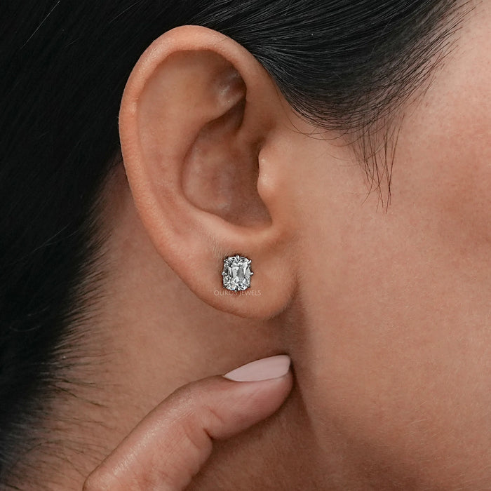 Cushion Cut Lab Diamond Stud Earrings