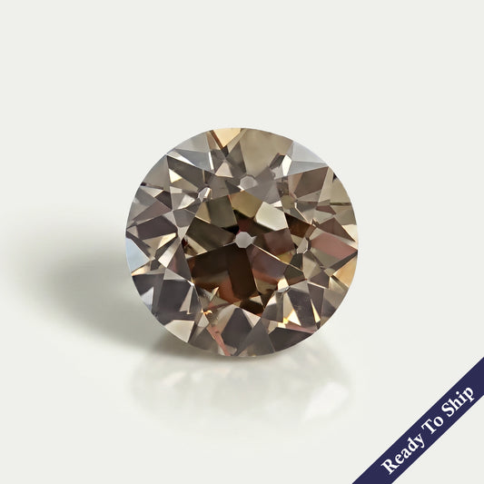 1.04 CT Old European Round Champagne Diamond