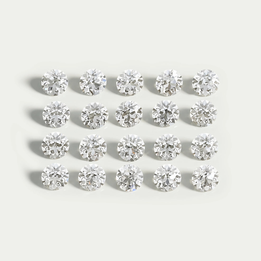 Old European Round Cut Flower Pattern Diamond Loose