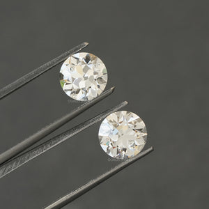 Round Cut Old European Lab Diamond Pair