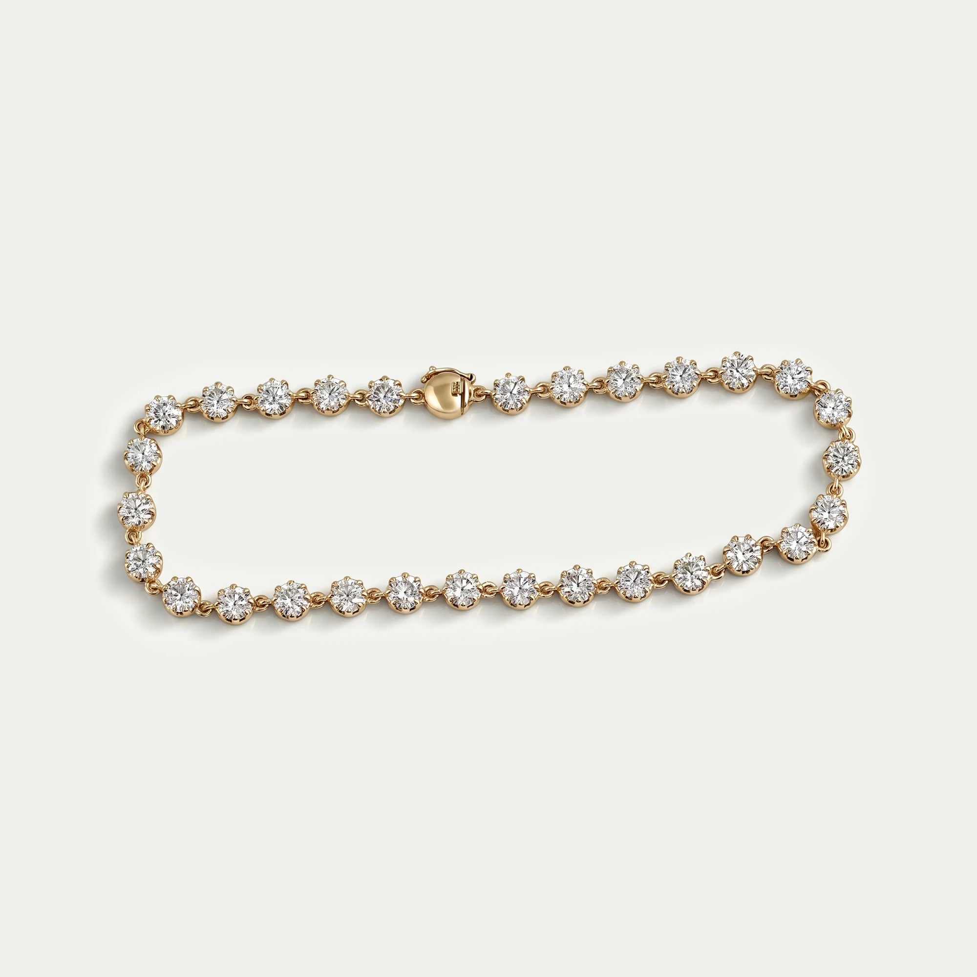 Old European Round Cut Lab Diamond Bracelet Bracelet