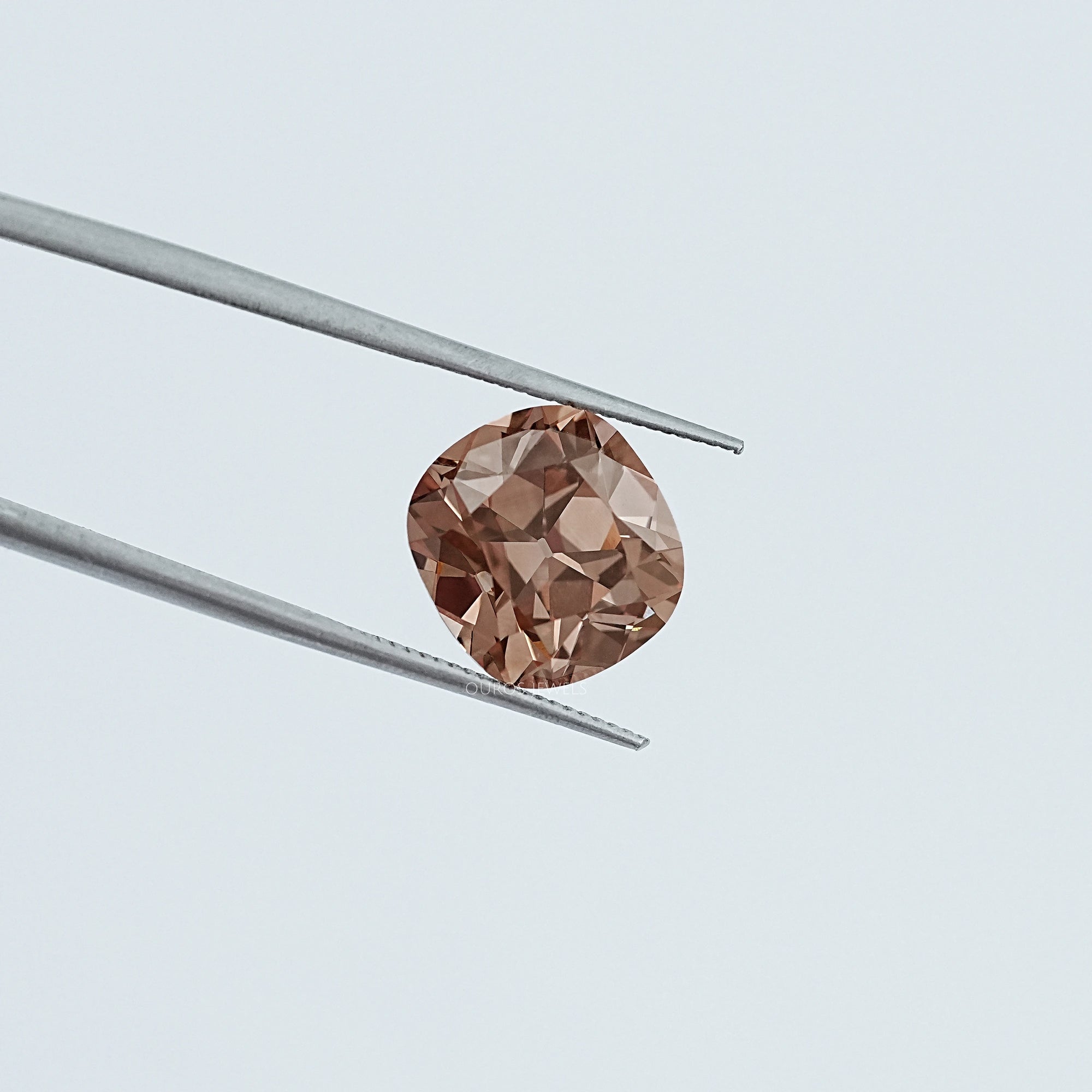 5.08 CT Old Mine Cushion Cut Champagne Diamond Loose