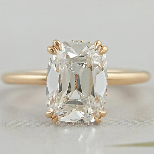 Old Mine Cushion Lab Diamond Solitaire Ring Rings