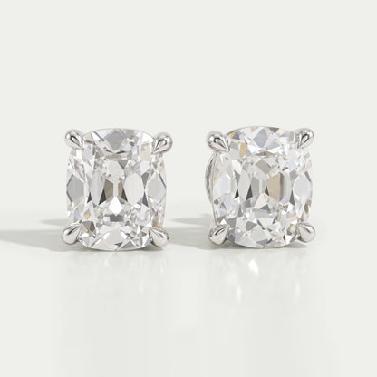 Old Mine Cushion Lab Diamond Stud Earring