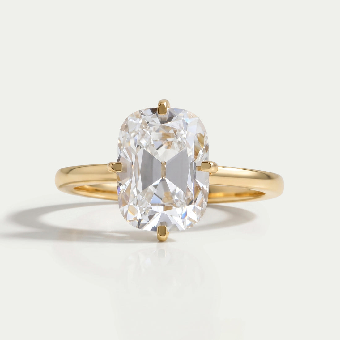 Old Mine Cushion Cut Solitaire Engagement Ring Rings