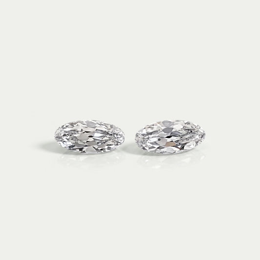 Old Mine Moval Cut Lab Diamond Matching Pair Loose