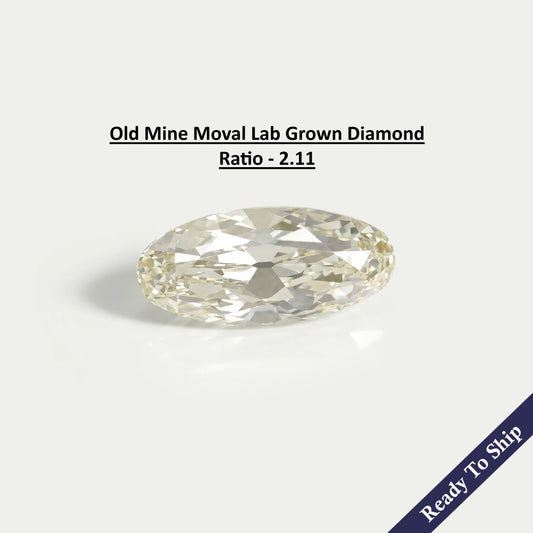 Old Mine Moval Cut Lab Grown Diamond Loose