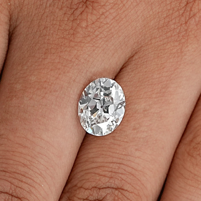 Oval Cut Lab Grown Diamond With Old Mine shape