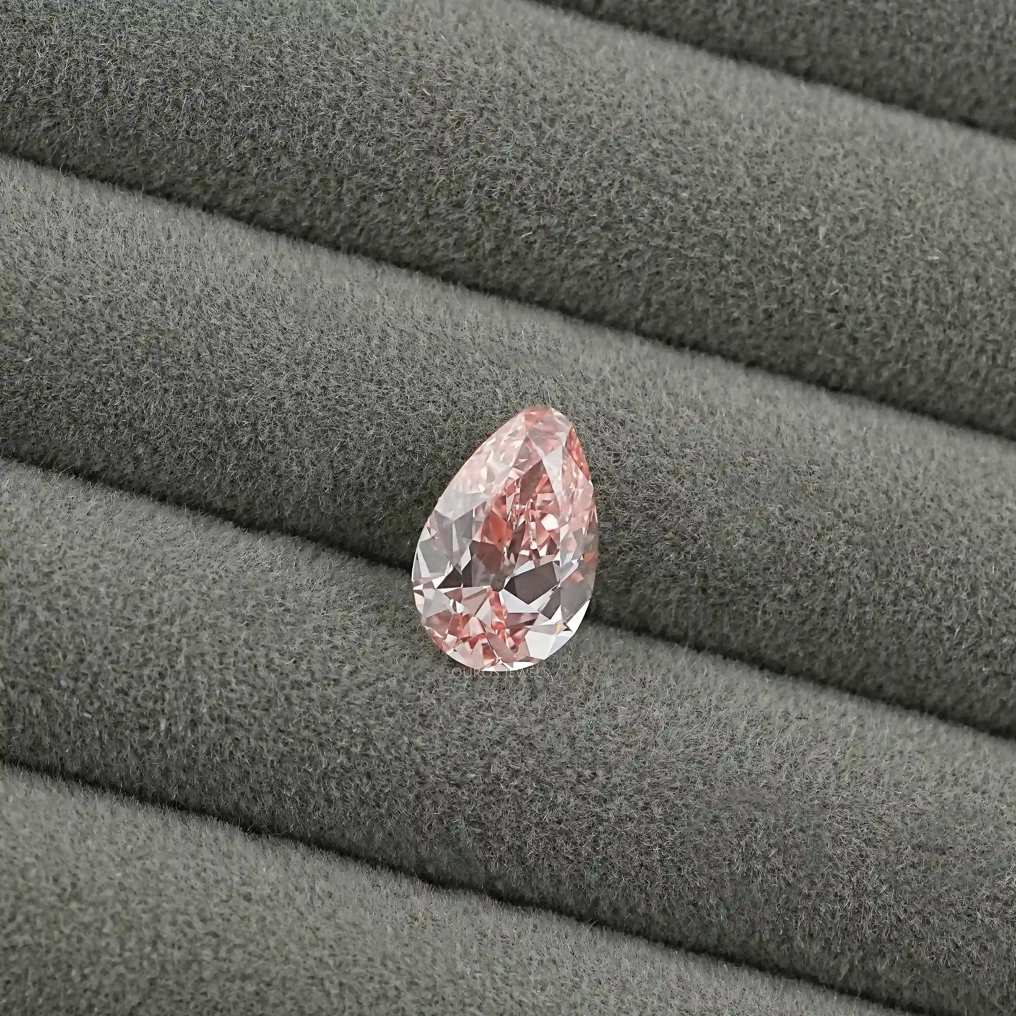 Fancy Vivid Pink Old Mine Pear Lab Grown Diamond Loose