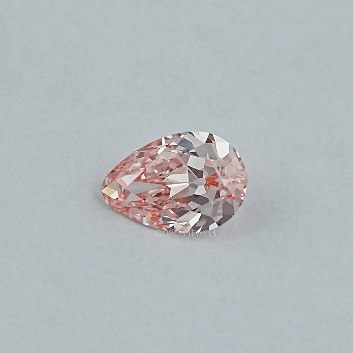 Fancy Vivid Pink Old Mine Pear Lab Grown Diamond