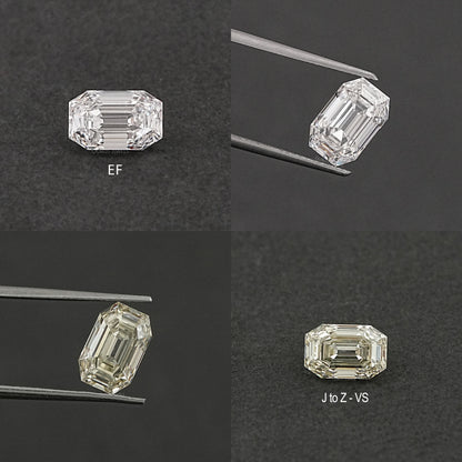 Old Cut Emerald Shape Lab Grown Diamond Loose