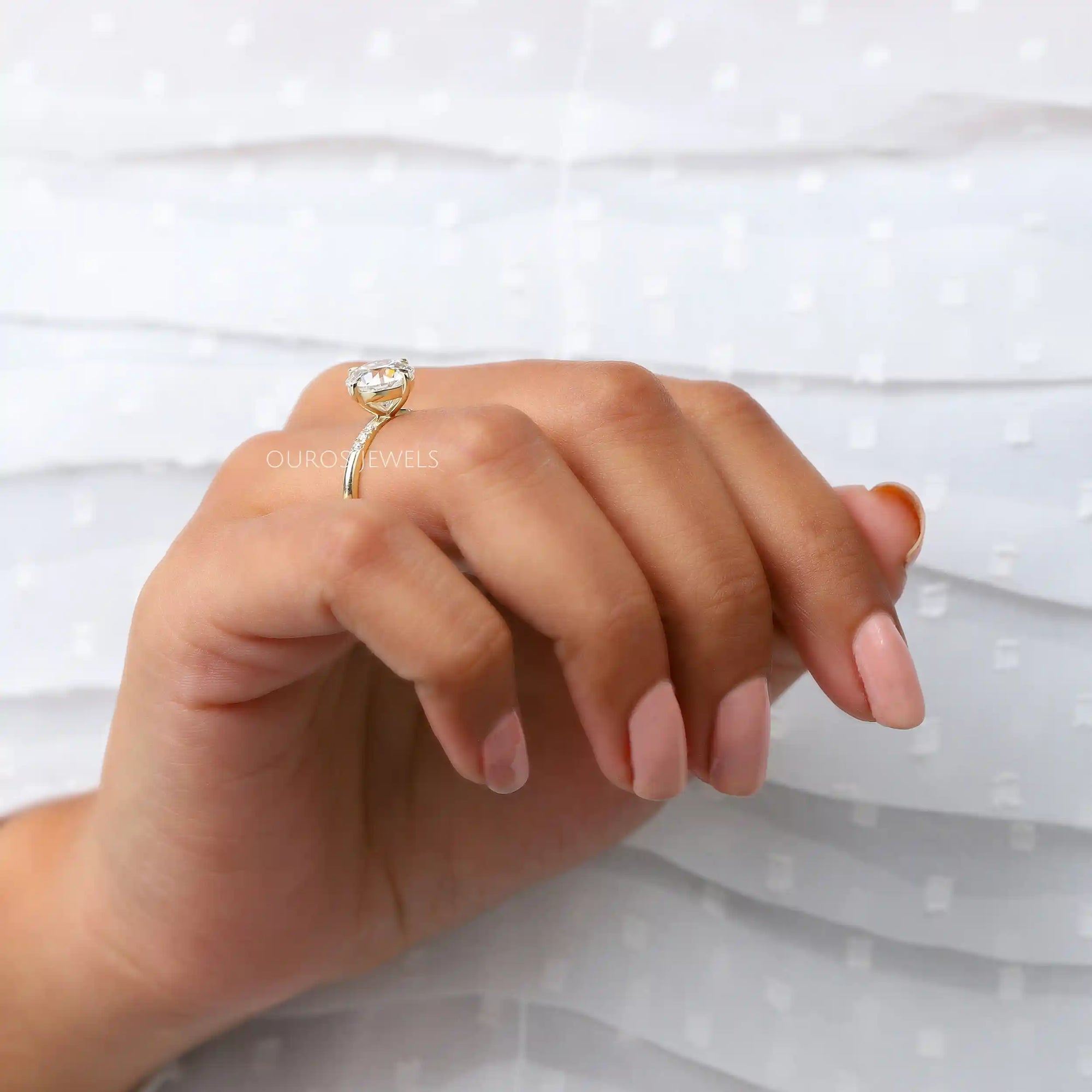 Old European Round Cut Solitaire Engagement Ring Rings