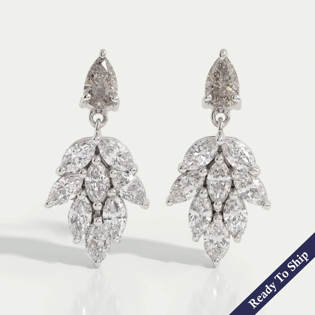 Olive Pear And Marquise Cut Drop Dangle Earring