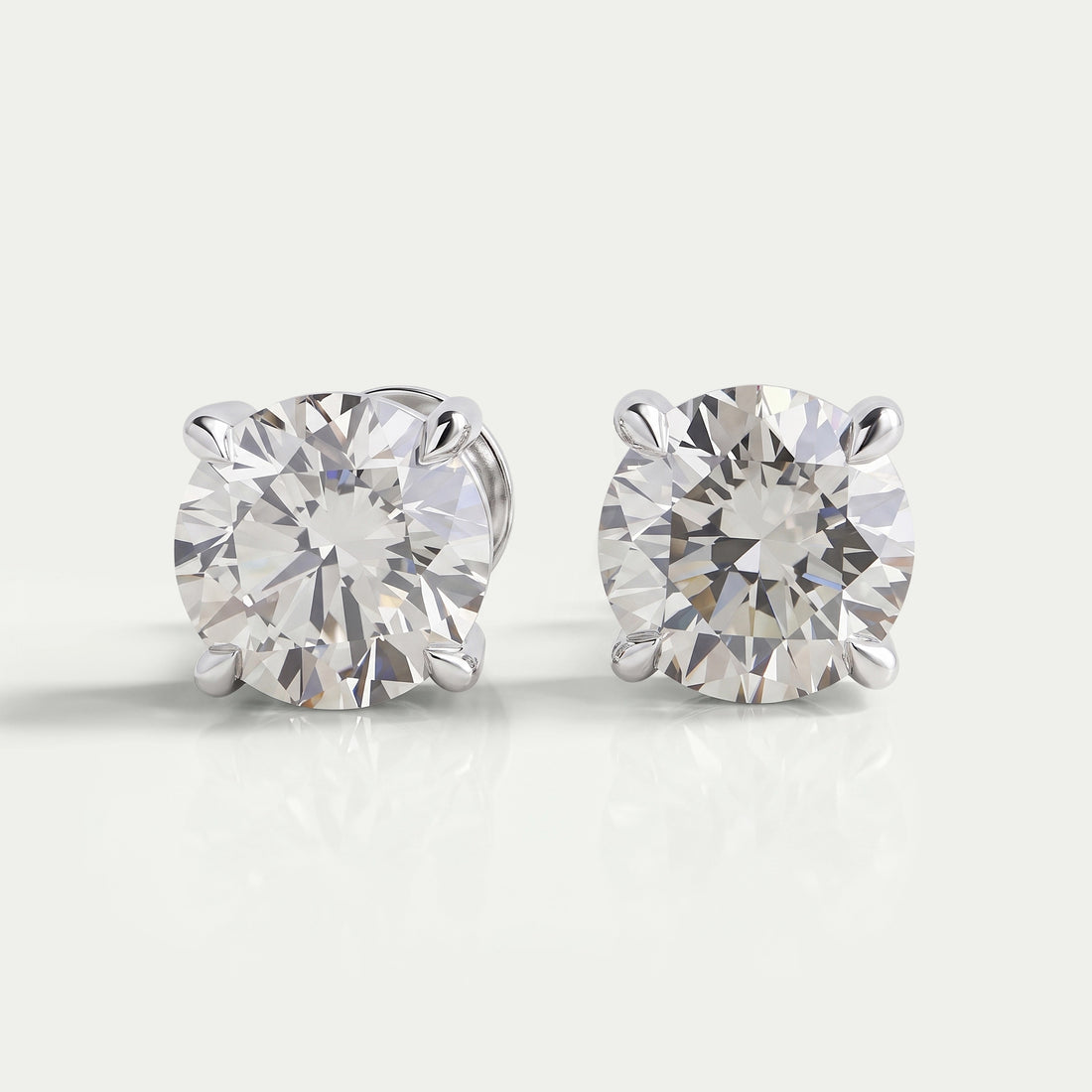 Olive Round Cut Lab Diamond Stud Earrings Earring