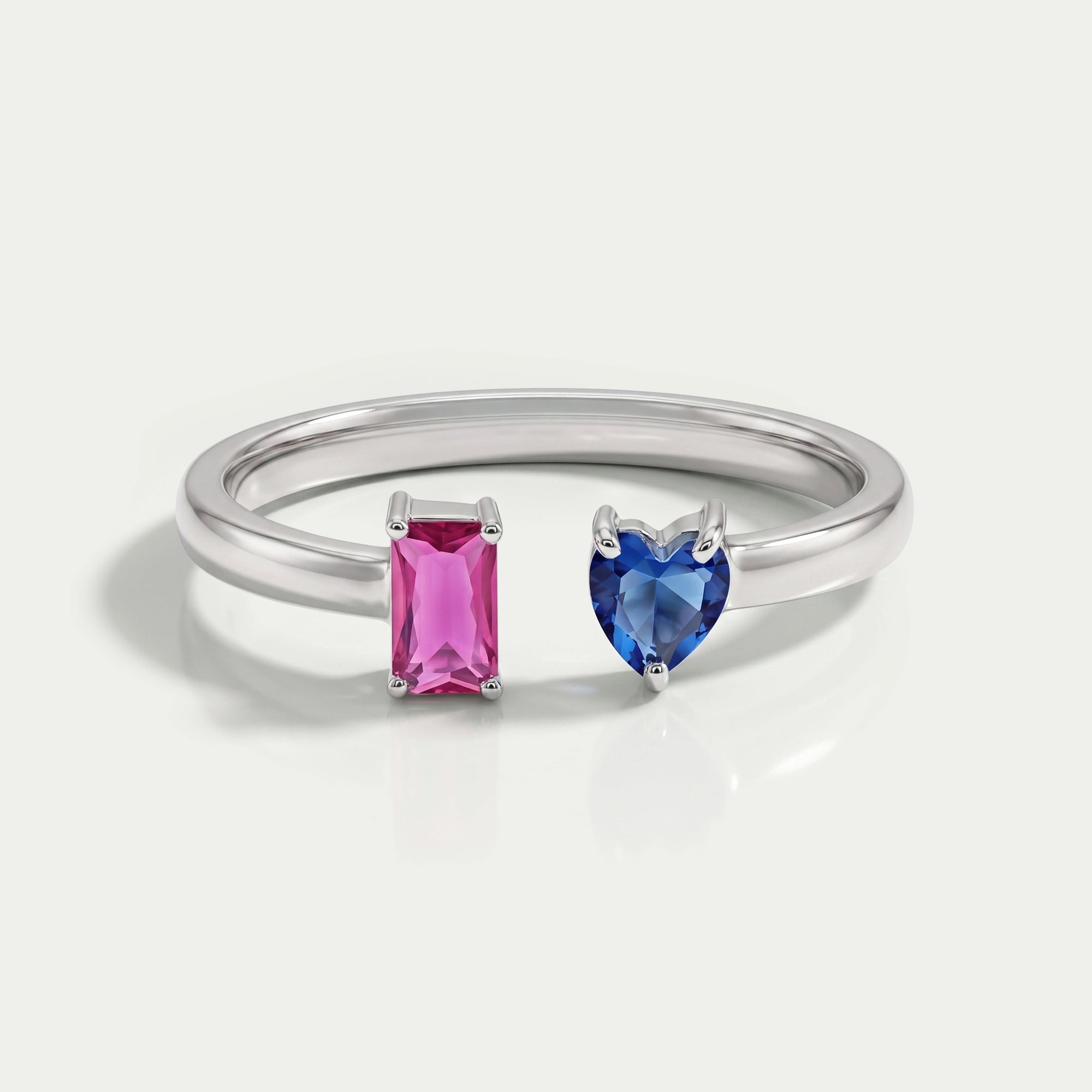 Open Cuff Lab Gemstone Ring Rings
